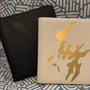 White and Gold trading card binders